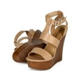 thumbnail image 4 of Breckelles CC53 Women Leatherette Open Toe Wooden Platform Wedge Sandal, 4 of 6