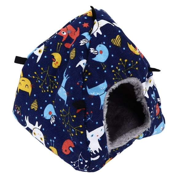 Parrot Warm Hanging Nest Thicken Hanging Save Space Bird Plush Tent with Hooks for Squirrel Parrot Hamster