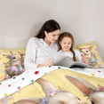 thumbnail image 4 of Erosebridal Cartoon Bunny Rabbit Kids Twin Comforter Sets,Colorful Easter Egg Pink Floral Bedding Set For Girls Reversible 2 Pieces, 4 of 7