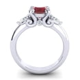 thumbnail image 4 of Diamond-Capitals 2.50 Carat Sparkle Round Cut Red Ruby Gemstone Natural Diamond Ring for Birthday Gift 18K White Gold Size 10, 4 of 8