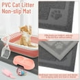 thumbnail image 5 of 2 Set 14 Pcs Cat Kitten Starter Kit Foldable Cat Litter Box with Shovel Small Litter Pan Collapsible Cat Toilet Paw Litter Mat Cat Collars Cat Bowls Cat Toys Teaser Stick for Beginner(Pink), 5 of 7