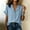 Blue, variant on Women's 2026 Summer Notched Lapel Full Button Down Ruffle Trim Short Sleeve Blouse, Curved Hem Loose Casual Shirt for Daily & Weekend Outing