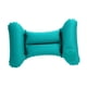 thumbnail image 3 of Almohada de viaje inflable, almohada de espalda, prensa para inflar, forma de H, inflable para tren Azul seda de leche, 3 of 9