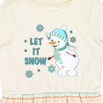 thumbnail image 4 of Inktastic Let It Snow Snowman Girls Toddler Dress, 4 of 5