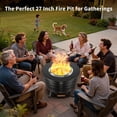 thumbnail image 7 of 26.5 Inch Smokeless Fire Pit, Outdoor Portable Fire Pit with Stand, Removable Ash Pan & Heat Shield, Large Wood Burning Bonfire for Outside, Backyard, Patio, Camping, 7 of 7