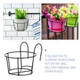 thumbnail image 5 of 2pcs Round Hanging Railing Planters Metal Flower Pot Holder Hanging Flower Stand Plant Pot Fence Outdoor Plant Rack For Balcony And Fence, 5 of 5