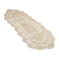 thumbnail image 3 of Vintage Crocheted Lace Tablecloth Doily Cotton Floral Oval Cover Mats Pads Dustproof Home Decor Kitchen Dining Bar Picnic Access, 3 of 11