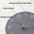 thumbnail image 5 of Wall Clock 12 Inch Silent Non Ticking Battery Operated Wooden Gray Modern Office Simple Minimalist Clock Decorative for Kitchen Home Bathroom Living Room, 5 of 9