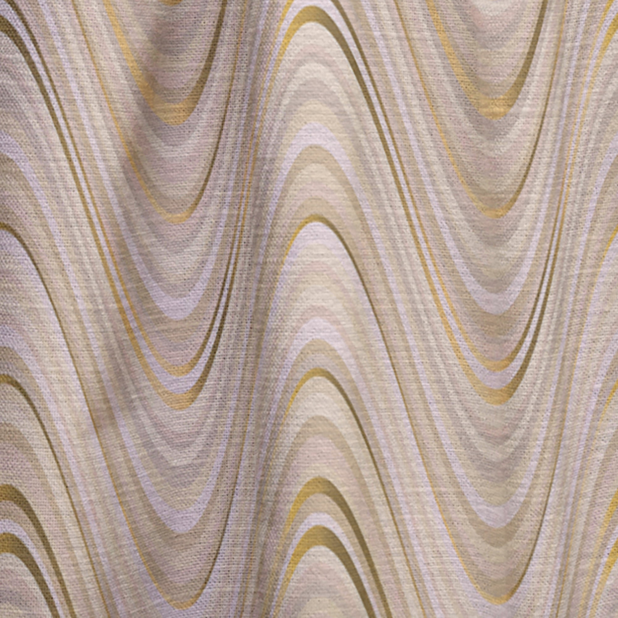 Designart 'Abstract Beige Luxury Waves' Mid-Century Modern Curtain Panel