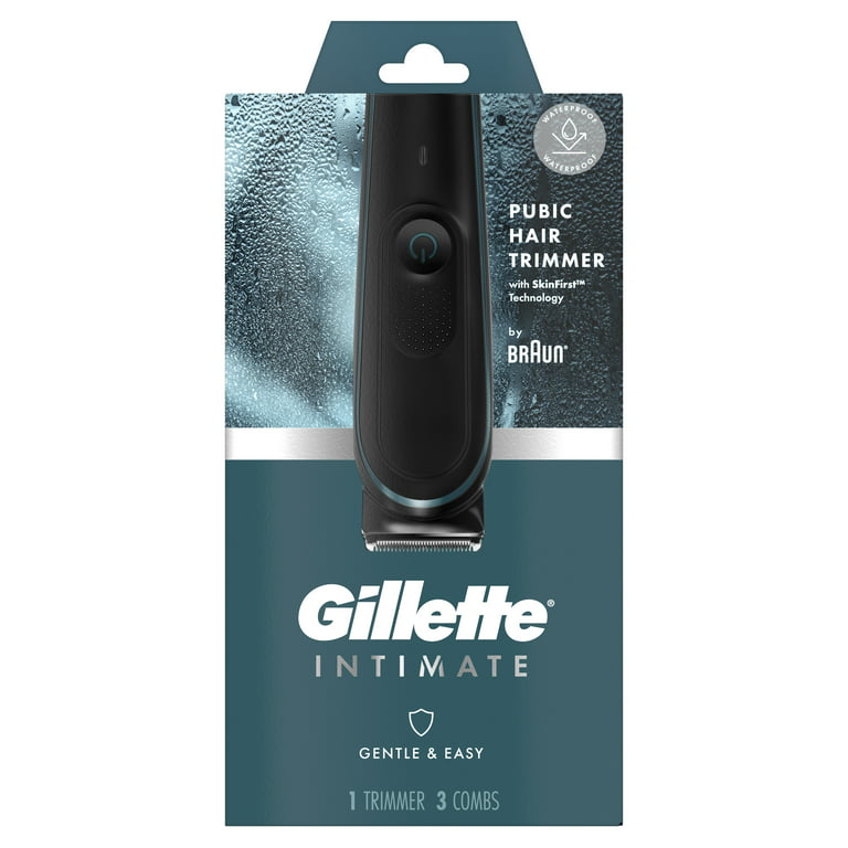 Gillette Intimate Electric Pubic Hair Trimmer for Men, Waterproof Body Groomer, Black Walmart.com