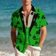 thumbnail image 4 of Ceisia St. Patrick's Day Men's Unisex Hawaiian Shirt | Summer Beach Casual Short Sleeve Button Down Gift Printed Top, 4 of 9