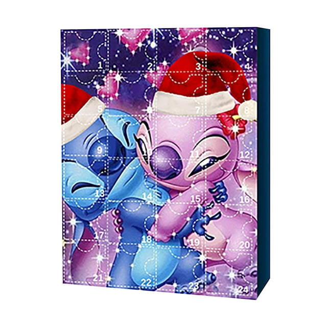 2024 Christmas Advent Calendar - S-ti-tches 24PC Funny Christmas Blind Boxes with Random Different Action Figure Toys, Merry Christmas 24-Days Countdown Calendar Gifts
