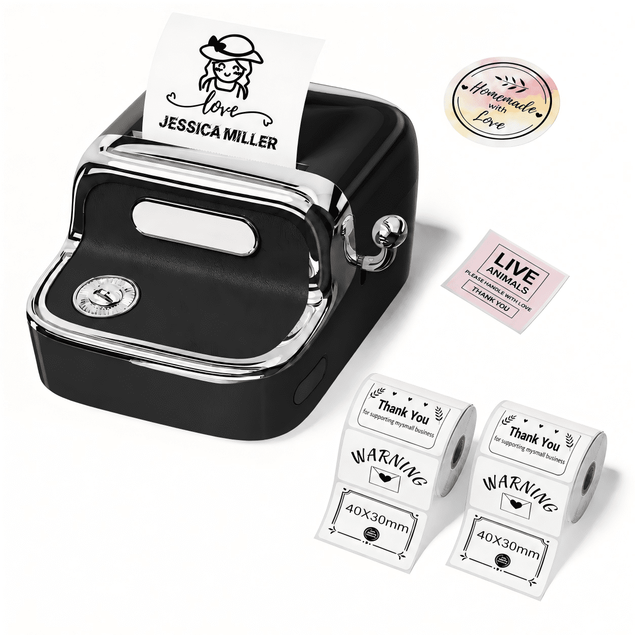 【Phomemo M150】Label Manufacturer -2-roll label+M110 printer, thermal portable printer suitable for small businesses, suitable for small businesses, homes, schools, retail labels (label printer)