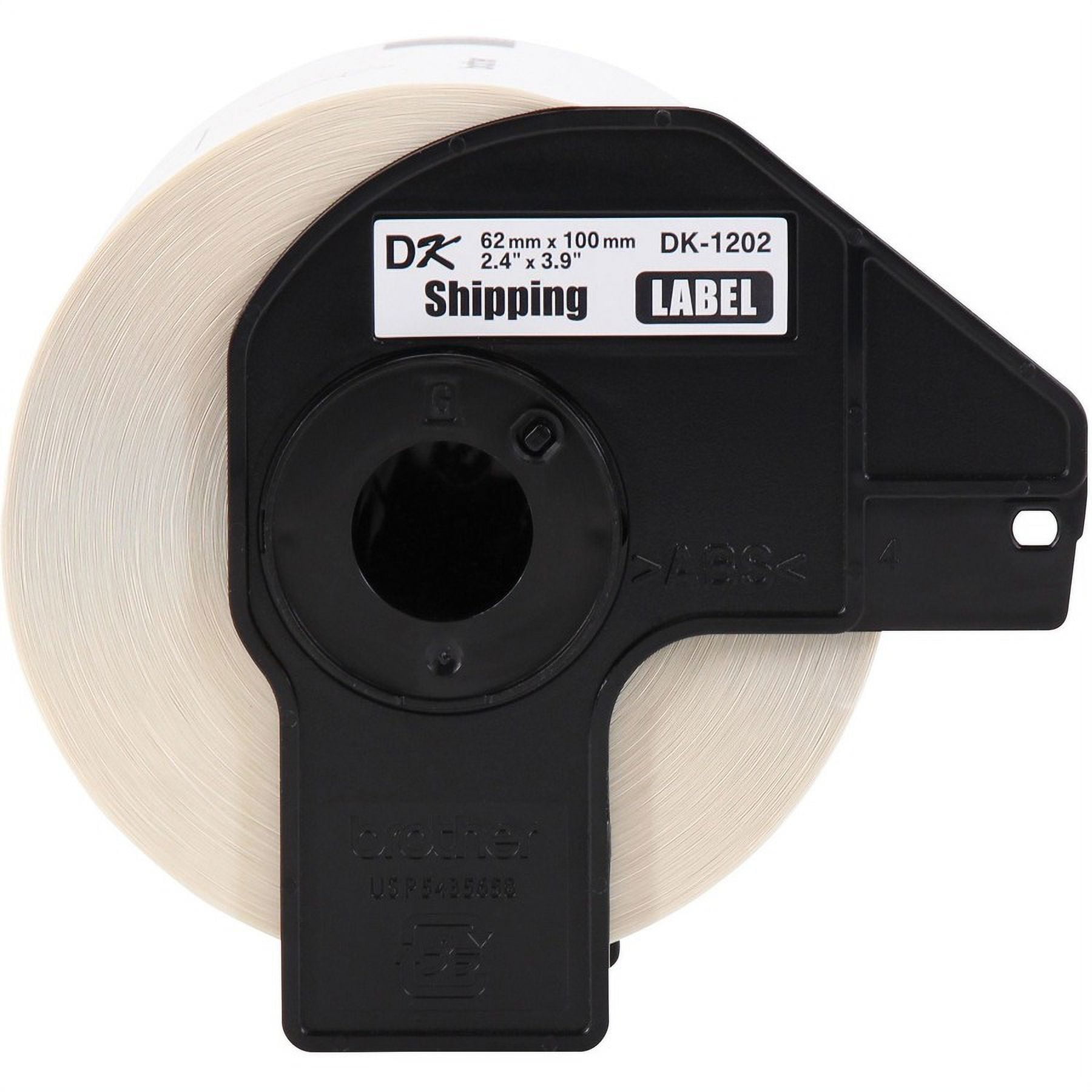 Brother Dk Address Label - 2 2/5" X 3 29/32" Length - Rectangle - Thermal - Paper - 300 / Roll - 1 Each