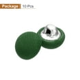 thumbnail image 3 of Uxcell 10pcs Botón de tela cubierto de 10mm, botón redondo de costura, verde militar, 3 of 6