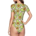 thumbnail image 4 of Easygdp Cute Avocado Women's One-Piece Swimsuit Slim Fit Crew Neck Bodysuit Athletic Swimwear with Concealed Buckle - X-Large, 4 of 9