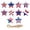 red, variant on 250Th Anniversary Usa 4Th Of July American Flag Red, White Blue American Independence Day Festival Decoration Stars Party Gift Decoration Five-Pointed Stars Tag
