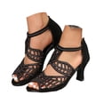 thumbnail image 3 of Dance Shoes for Women Sexy Rhinestone Ballroom Latin Salsa Performance Sandals Workout Footwear, 3 of 9