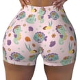 thumbnail image 2 of Daiia Fish Seahorse Pattern Women's Workout Shorts Biker Shorts - High Waisted Workout Spandex Tummy Control Gym Running Yoga Shorts-X-Large, 2 of 8