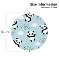 thumbnail image 2 of Picia Cute Panda Bear Printed Leather Coasters for Drinks, 4" Drink Coasters Set of 4 for Tabletop Protection, Handmade Luxurious Home Décor and Housewarming Gift -Round Shape, 2 of 6