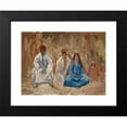 thumbnail image 2 of Ernst Schiess 24x19 Black Modern Framed Museum Art Print Titled - Four Crouching Bedouins (1916-1918), 2 of 5