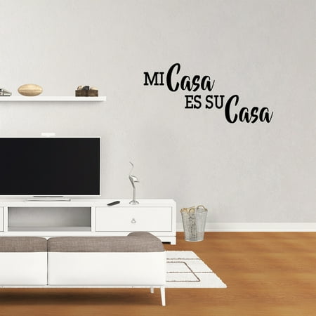 Mi Casa Es Su Casa Wall Art Wall Decal Quote Mi Casa Es Su Casa Vinyl Lettering Calligraphy Words Decor Art Sticker XJ346 ()