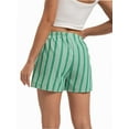 thumbnail image 2 of Women Striped Shorts High Elastic Waist Casual Summer Pajama Bottoms Cute Lounge Short with Pockets, 2 of 6