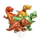 thumbnail image 1 of Set de globos con forma de dinosaurio Triceratops, pterosaurio T-Rex, x5, 1 of 1
