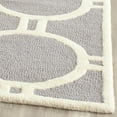 thumbnail image 3 of SAFAVIEH Cambridge Joss Geometric Wool Area Rug, Silver/Ivory, 6' x 6' Square, 3 of 7