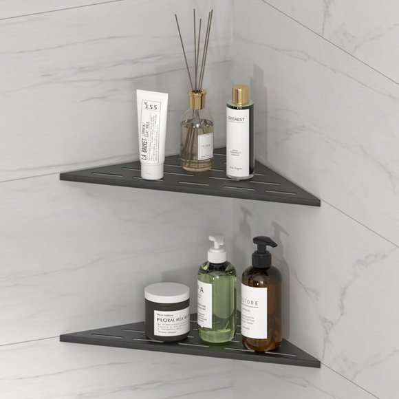APPASO Corner Shelf 10 Inch Stainless Steel Rack, Shower Shelf, Wall Mount, 2 Pack