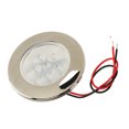 thumbnail image 3 of 12V DC Recessed LED Puck Light - 1W Daylight White (5500-6300K) 75LM, Acrylic & Stainless Steel Ceiling Lamp with Chrome Finish, Easy Embedded Screw Installation for RV, Yacht, Bus, Cabinet, Stair, 3 of 6