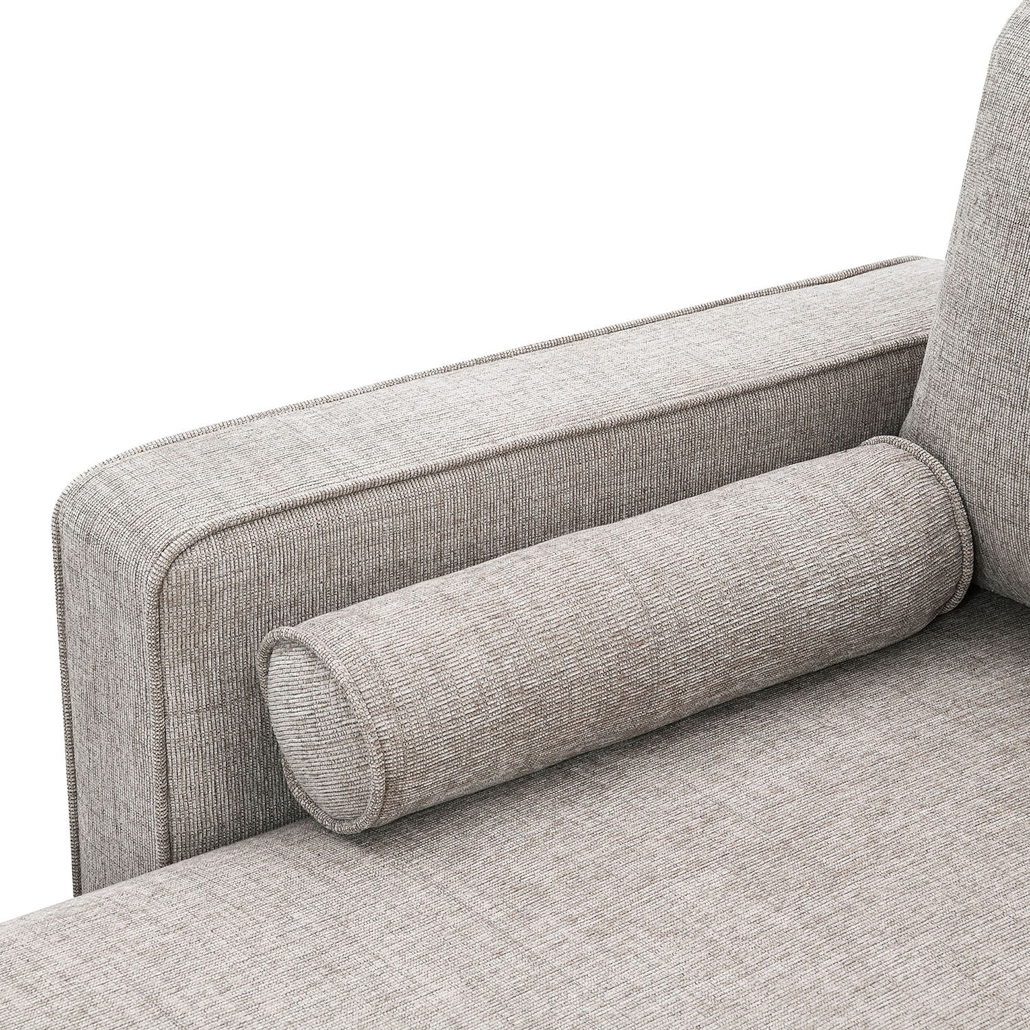 Kadyn 86" Convertible Sectional Sofa, Modern Chenille Fabric Sofa with Reversible Chaise and 2 Pillows, L-Shaped 3-Seat Sofa for Apartment, Camel