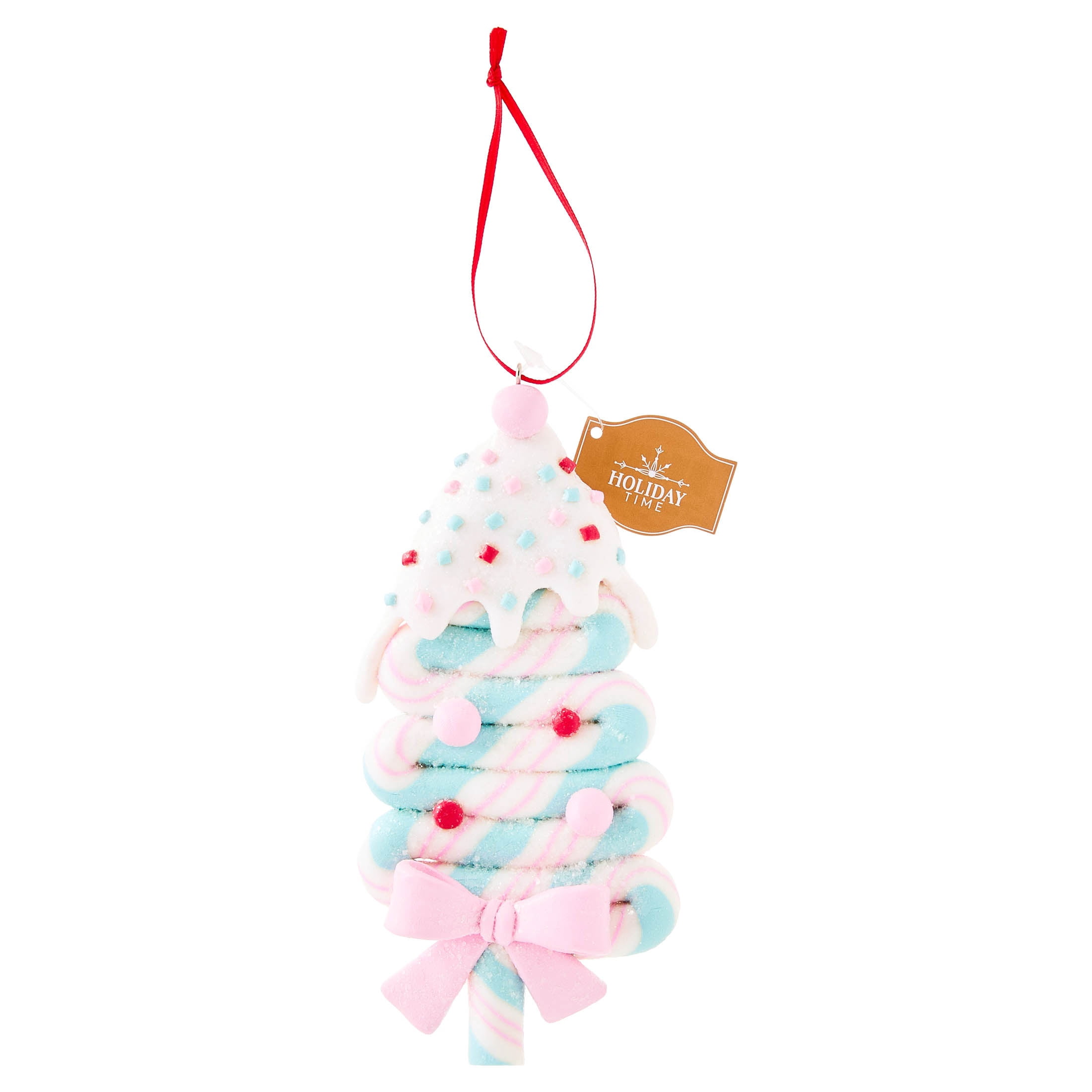 Multicolor Clay Dough Glitter Candy Tree Christmas Ornament, 6", by Holiday Time