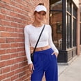 thumbnail image 4 of Stralyhd Womens Sweatpants Wide Leg 2026 Fall Winter Sweatpant Loose Fit Casual Y2k Elastic Waist Drawstring Pants Sweat Outfits with Pockets Royal Blue M, 4 of 7