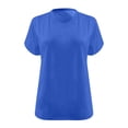 thumbnail image 4 of Generic Women's Plus Size V Neck T Shirts Summer Half Sleeve Tees Casual Loose Fit Cotton Tunic Tops 2025, 4 of 4