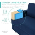 thumbnail image 5 of Best Choice Products Linen Sectional Sofa Couch w/ Chaise Lounge, Reversible Ottoman Bench - Dark Blue, 5 of 8
