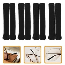 UPOUART 8Pcs Black Eyeglass Ear Cushions Temple Tips Glasses Slip Preventer Covers