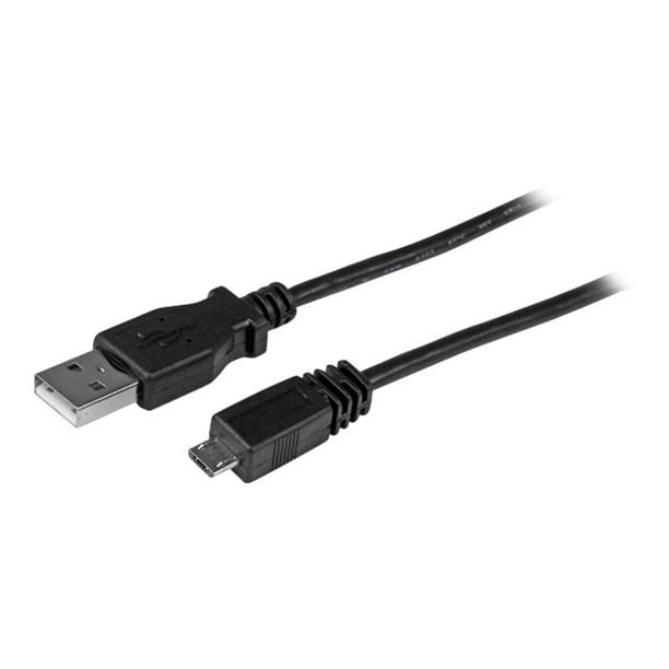 StarTech.com USB USB (m) Micro 1 ft. (0.3 M) vers USB Câble - USB 2.0 A vers Micro B - Noir - Câble Micro USB (UUSBHAUB1) - Câble USB - vers Micro-USB Type B (M) - USB 2.0 - 1 ft - Noir - pour P/N: CDP2HDUACP2, DKT30CHPD3, DKT30CHVPD2, Dkt31cm