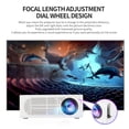 thumbnail image 4 of Small Projector 1080P 100ANSI 6000LM Brightness HIFI Stereo Speaker Portable Projector with HD Multimedia Interface for Home Outdoor, 4 of 7