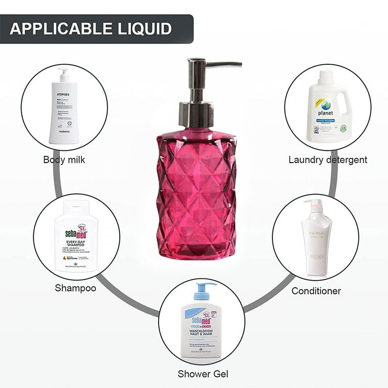Free Shipping Glass Soap Bottles With Pump Dispenser; Hand Painted  Stainless Steel Pumps For Liquid Soap; - Yahoo Shopping