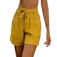thumbnail image 3 of TAGOLD Women Casual Pants Multi Color Shorts With Drawstring Waistband For Summer Daily Wear, 3 of 5