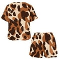 thumbnail image 3 of Leopard Print Pattern Pajamas Set Womens Loungewear Sleepwear 2 Piece PJ Sets, 3 of 7