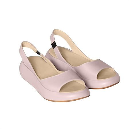 Mildsown Women Sandals  Elegant Solid Non-slip Summer Flats Beach Shoes