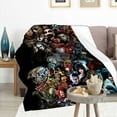 thumbnail image 2 of Newhomestyle Fashion Halloween Horror Movie Film Character Throw Blanket, Flannel Blankets and Throws for Better Relaxing, Supe Soft Air Condition Blanket 60x80 in, 2 of 5