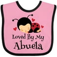 thumbnail image 3 of Inktastic My Abuela Loves Me Ladybug Boys or Girls Baby Bib, 3 of 4