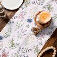 thumbnail image 3 of Table Runners 70 Inches Long Dress Scarves, Pink Dreamy Botanical Farmhouse Coffee/Dining/Kitchen Table Decor, Holiday Table Runner, Spring Floral Leaves Romantic 13x70 Inch, 3 of 9