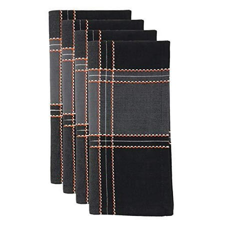 

Fennco Styles Holiday Plaid Stitched Cotton Table Runner 16 W x 72 L - Black Table Cover for Home Dining Table Banquets Family Gathering and Special Occasion