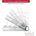 thumbnail image 4 of Jinsinto Digital Angle Finder 0-360° Digital Inclinometer Stainless Steel Angle Protractor Ruler with LCD Display for Woodworking Construction Repair，1pcs, 4 of 5