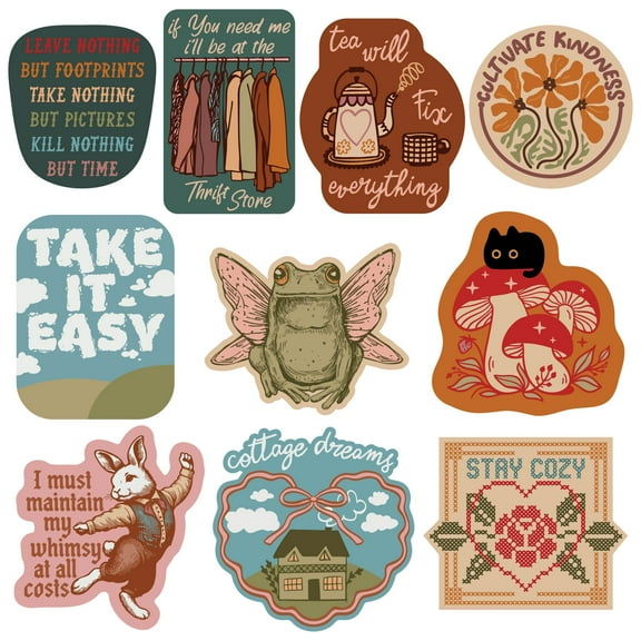 Cottagecore Sticker Extra Large Stickers for Adults Funny Adhesives with Memes