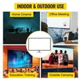 thumbnail image 2 of 60 70 80 90 100 110 Inch Tripod Projector Screen W/ Stand 16:9 4K HD Portable Home Cinema For Indoor &amp; Outdoor Projection ,Wide Application, 2 of 6